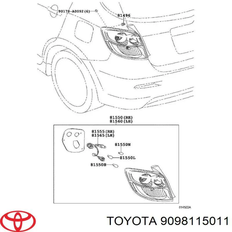 Comprar 9098115011 Toyota Bombilla de luz