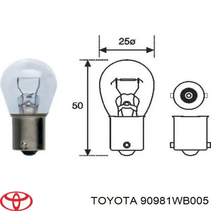 90981WB005 Toyota lámpara, luz interior/cabina