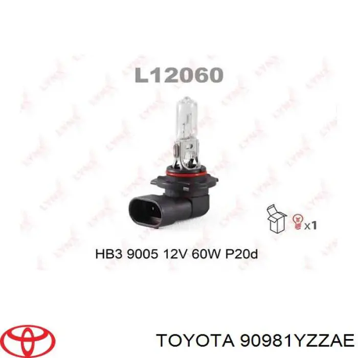 Lámpara halógena Toyota 90981YZZAE precio, desde 6,97 EUR