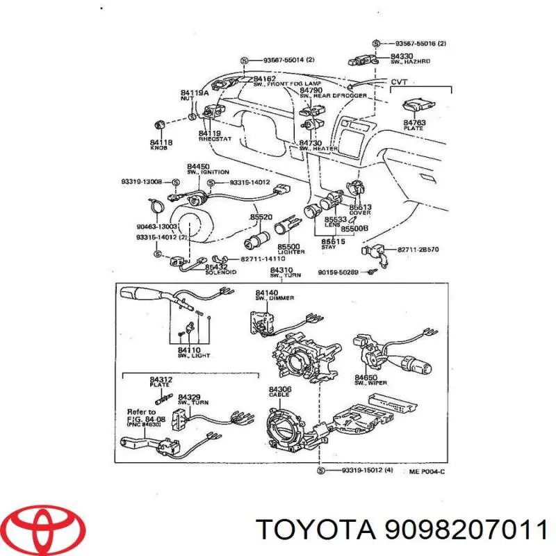 9098207011 Toyota 
