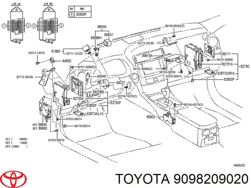 9098209020 Toyota Fusibles
