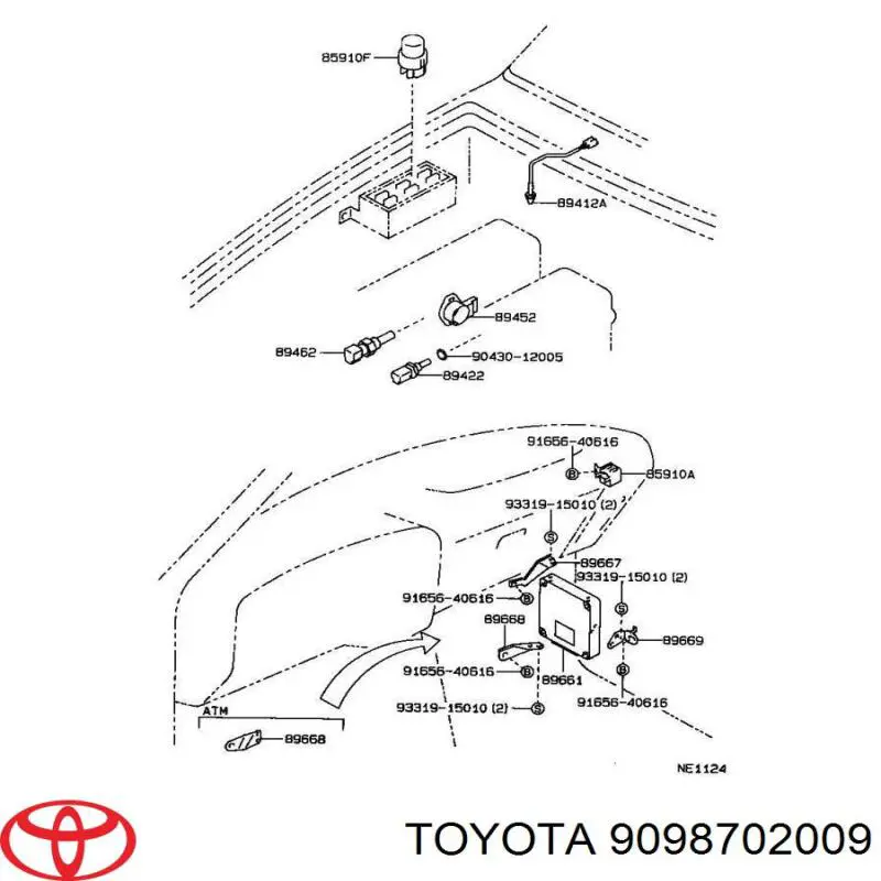 Relé, ventilador de habitáculo para Toyota Carina (T19)