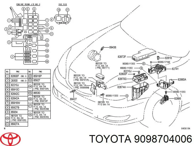 9098704006 Toyota