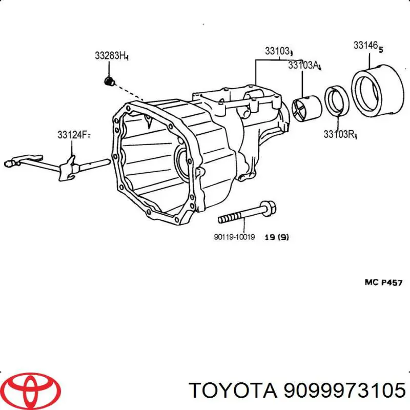 Caja de engranajes del cojinete trasero del espaciador del manguito Lexus RX 350/450H (GGL15, GYL15)