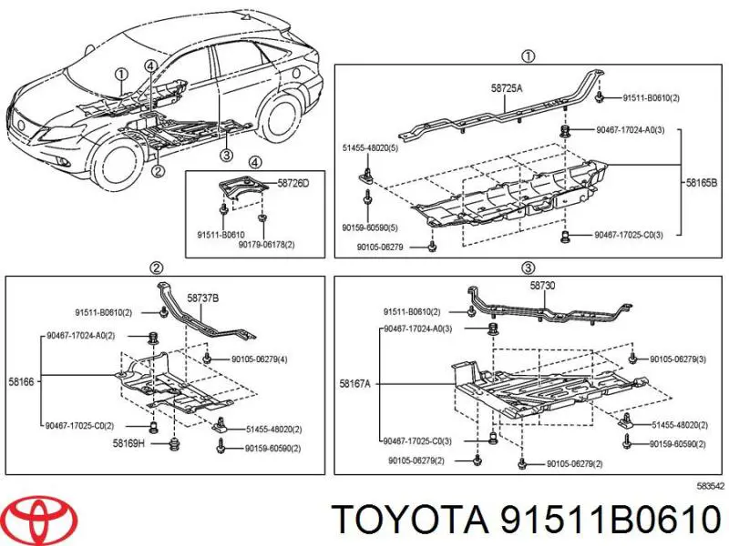 91511B0610 Toyota