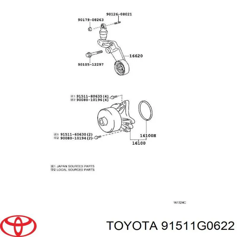  Toyota 91511G0622 precio, desde 1,45 EUR