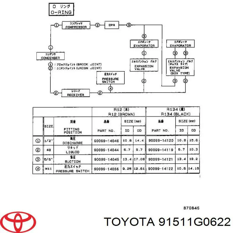 91511G0622 Toyota 