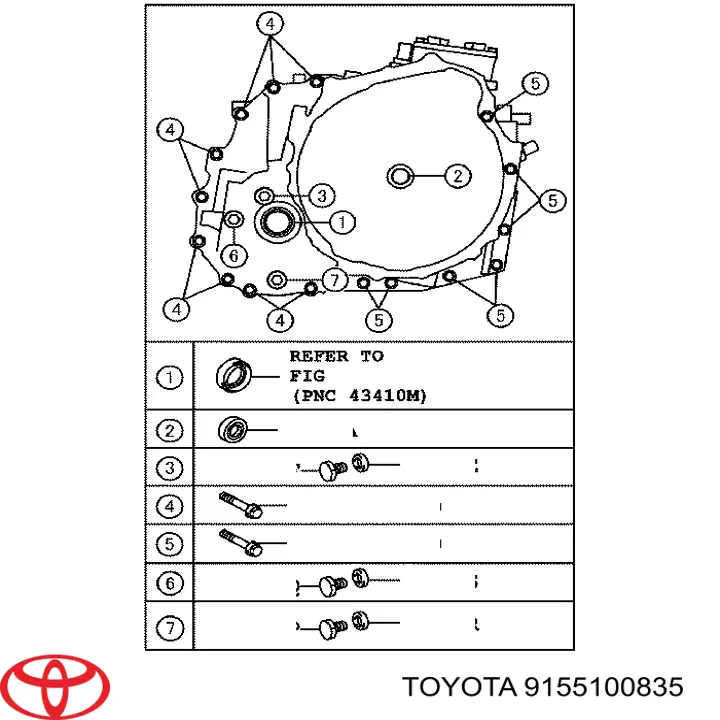 9155100835 Toyota 