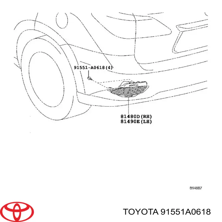  Toyota 91551A0618 precio, desde  
