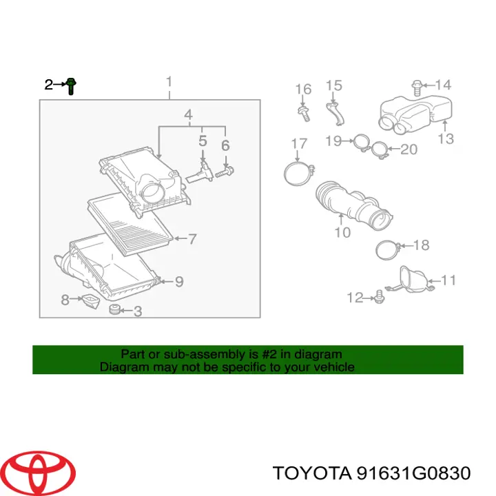  Toyota 91631G0830 precio, desde 1,92 EUR