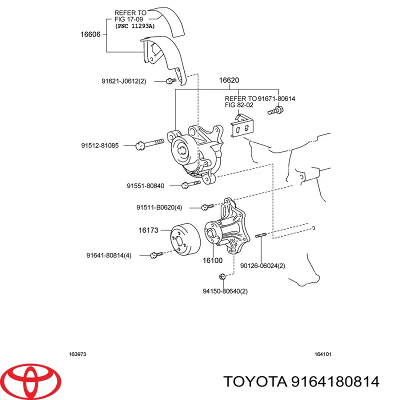 Comprar 9164180814 Toyota Bomba de agua para motor