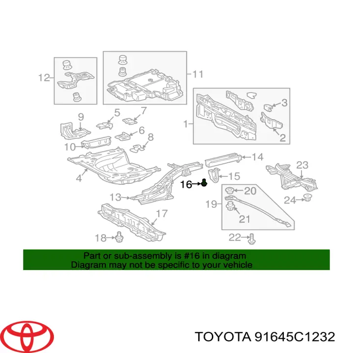  Toyota 91645C1232 precio, desde 2,23 EUR