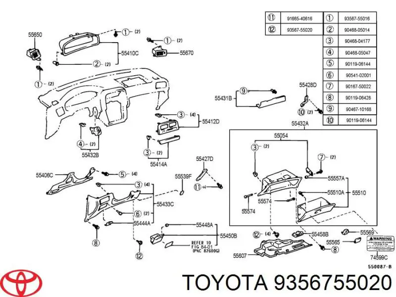 9356755020 Toyota