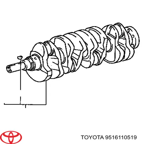 9516110519 Toyota llave para cigueñal