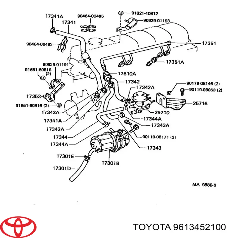 9613452100 Toyota