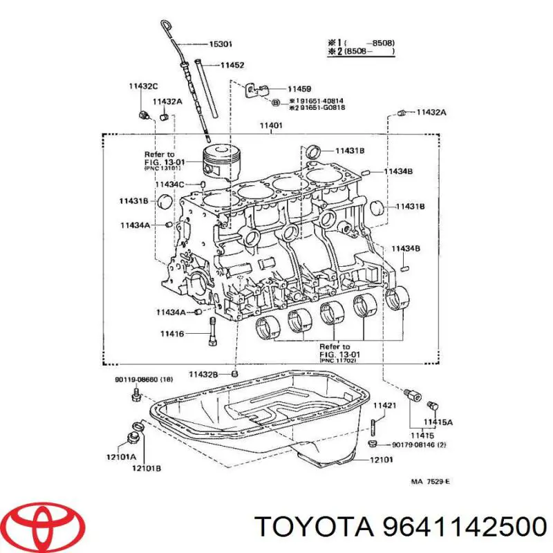 Tapa de cilindro Toyota 9641142500 precio, desde 4,60 EUR
