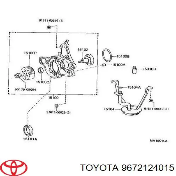 Junta del adaptador del filtro de aceite Toyota 9672124015 precio, desde 2,99 EUR