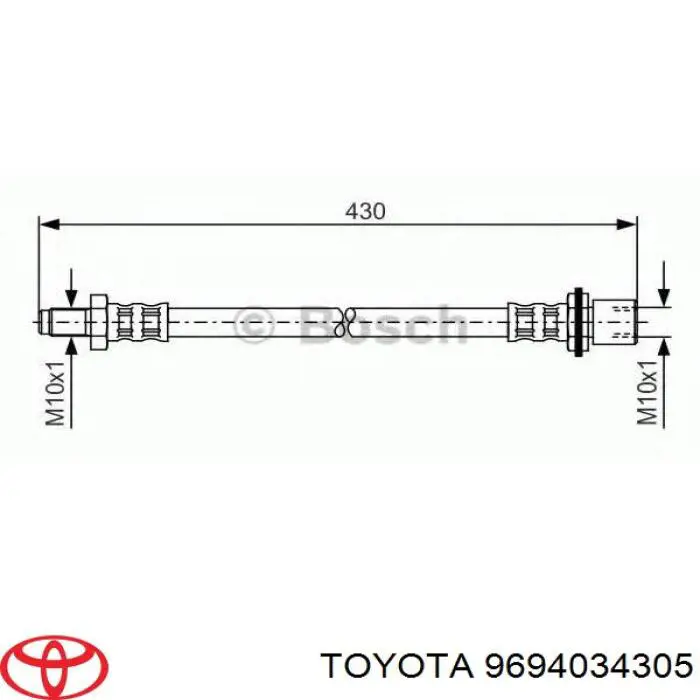 Tubo liquido de freno trasero Japko 69262