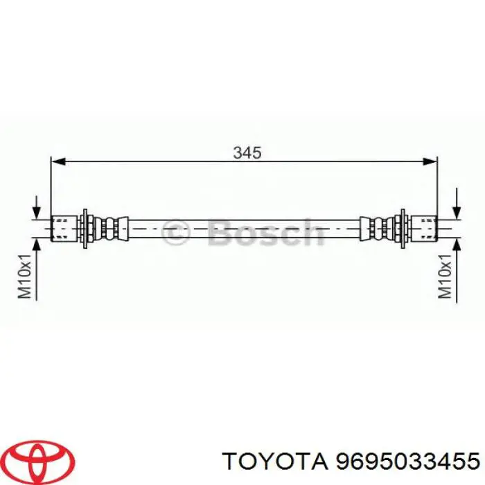 Latiguillo de freno delantero para Toyota Carina (T15)