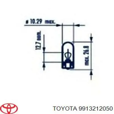 9913212050 Toyota lámpara, luz interior/cabina