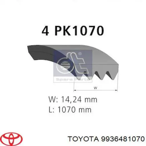 4PK1068 Bando correa trapezoidal