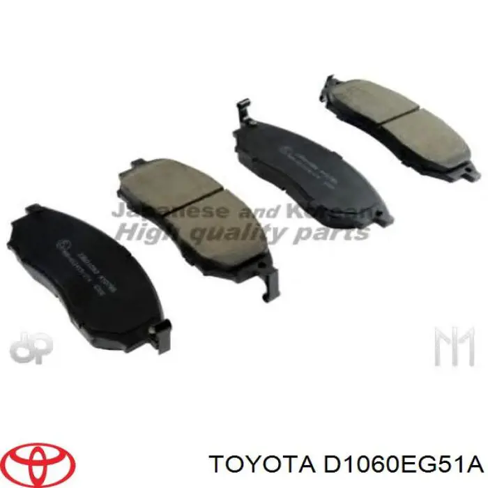 D1060EG51A Toyota pastillas de freno delanteras