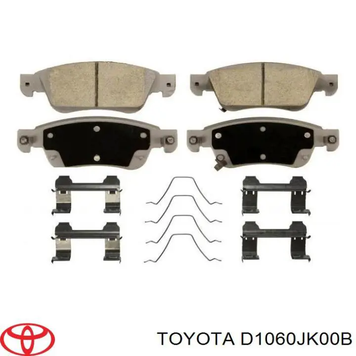 D1060JK00B Toyota pastillas de freno delanteras