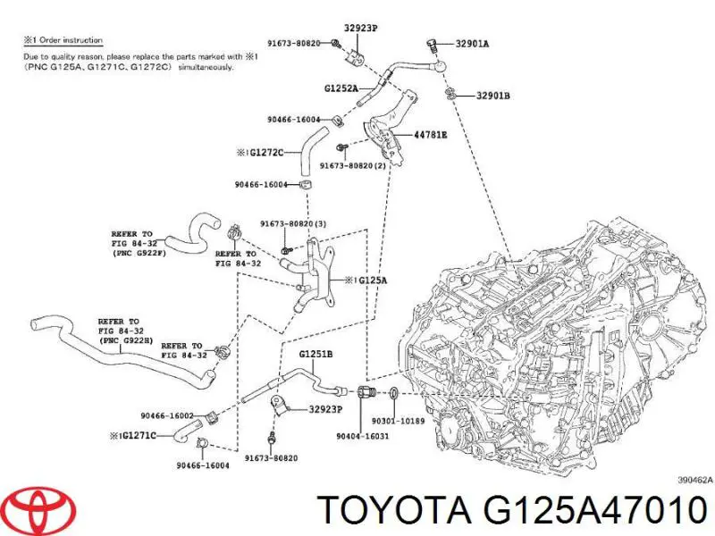 Comprar G125A47010 Toyota Radiador de refrigeración de la transmisión