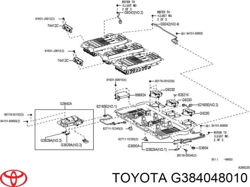 G384048010 Toyota relé de alta corriente