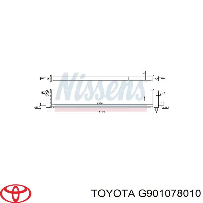 G901078010 Toyota radiador refrigeración del motor