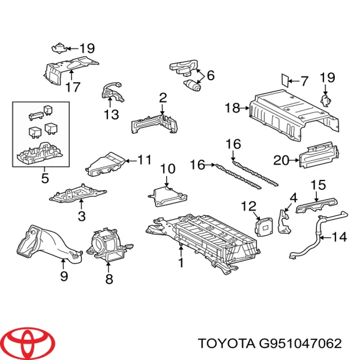 Módulo de batería de vehículo eléctrico Toyota G951076012 precio, desde 1389,56 EUR