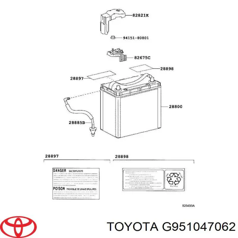 G951076010 Toyota módulo de batería para vehículos eléctricos