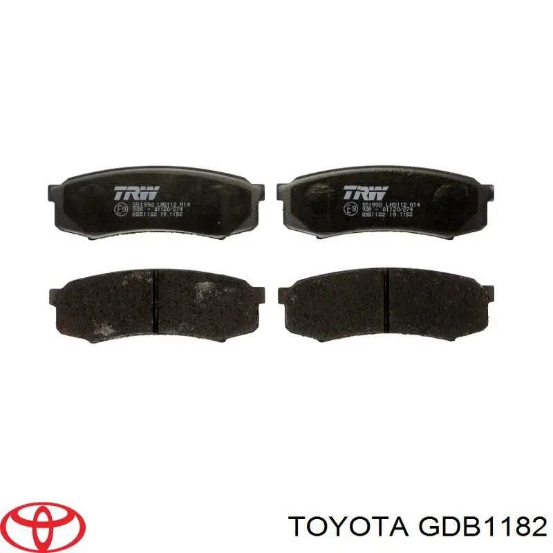 Pastillas traseras de freno Toyota GDB1182 precio, desde 17,53 EUR