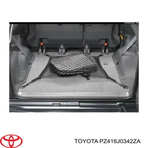 PZ416J0342ZA Toyota Red del maletero