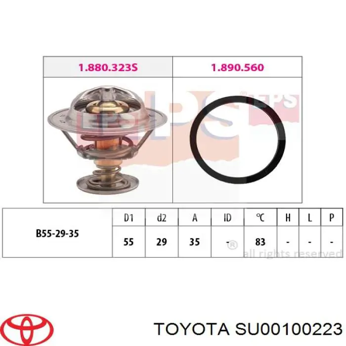 SU00100223 Toyota termostato