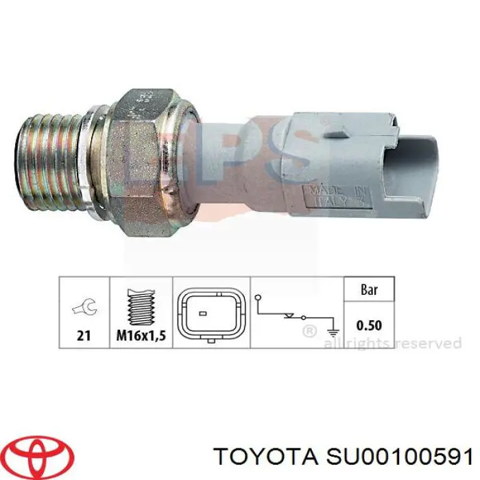 SU00100591 Toyota sensor de presión de aceite