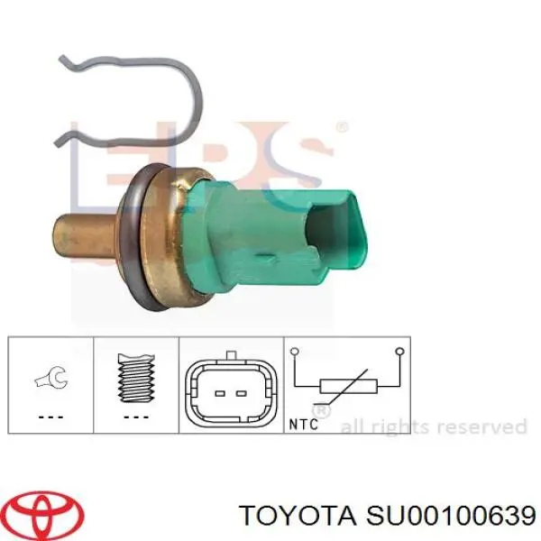 Sensor de temperatura del refrigerante Ford Fiesta JH, JD