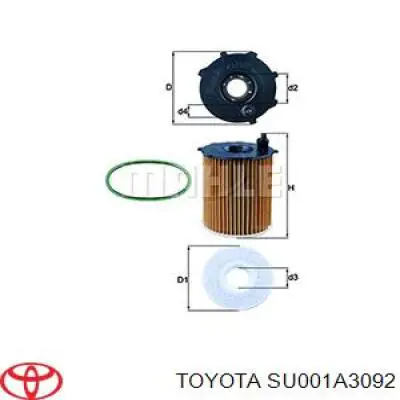 SU001A3092 Toyota filtro de aceite