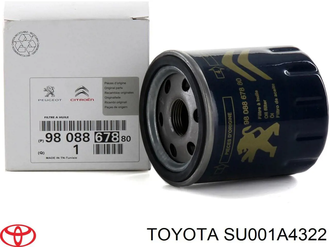 Filtro de aceite motor Toyota SU001A4322