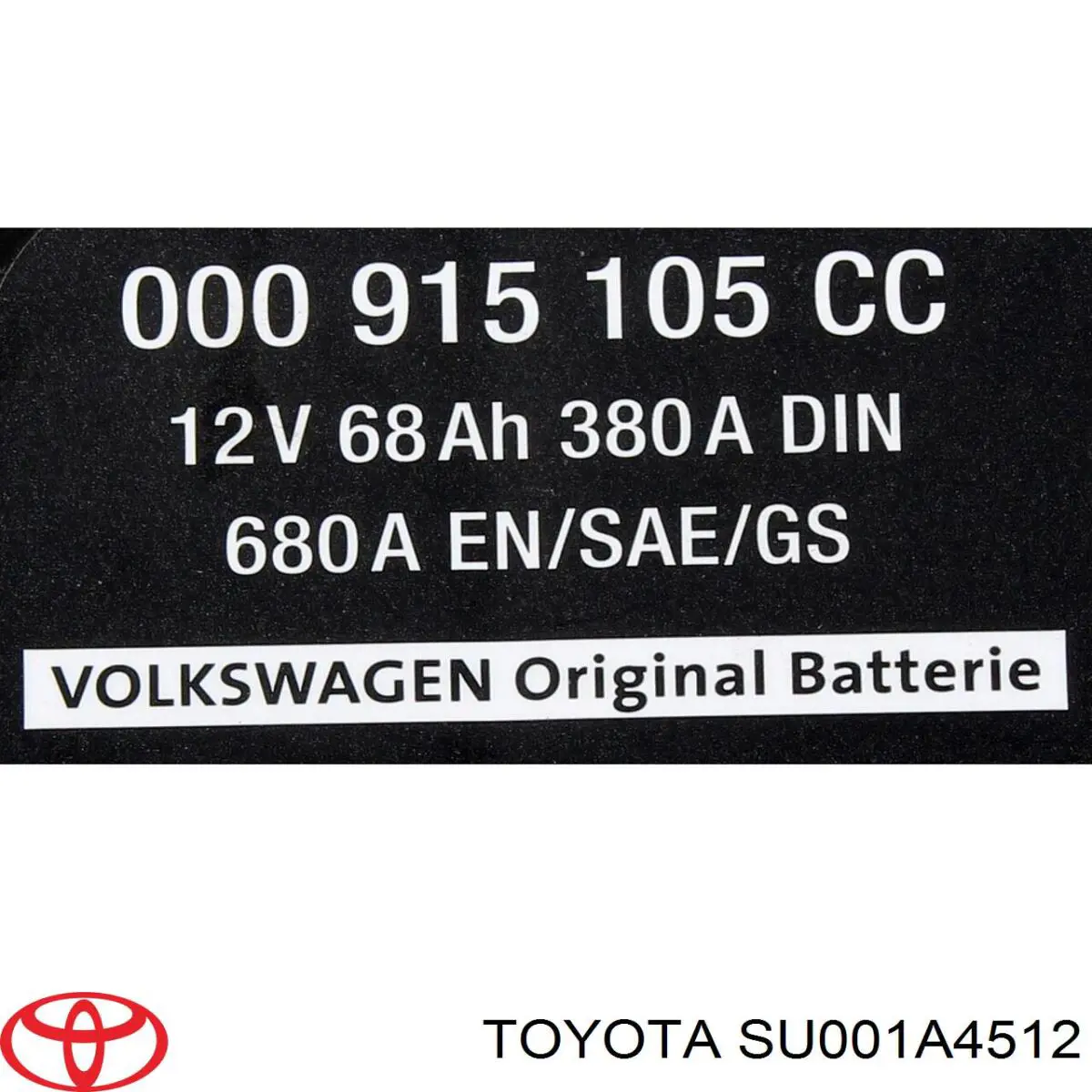 Batería de arranque Toyota SU001A4512 precio, desde 204,71 EUR
