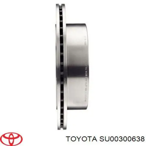 SU00300638 Toyota disco de freno trasero