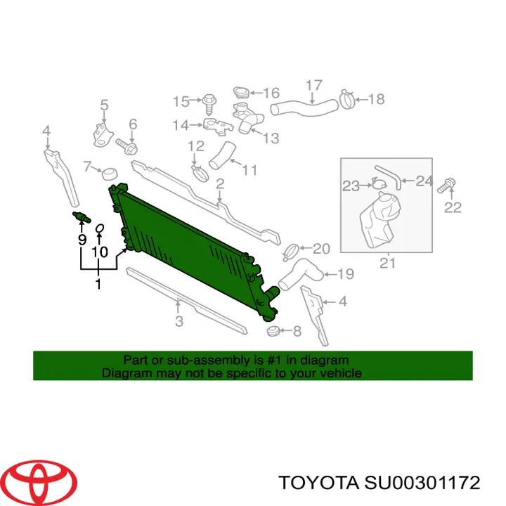 SU00301172 Toyota radiador