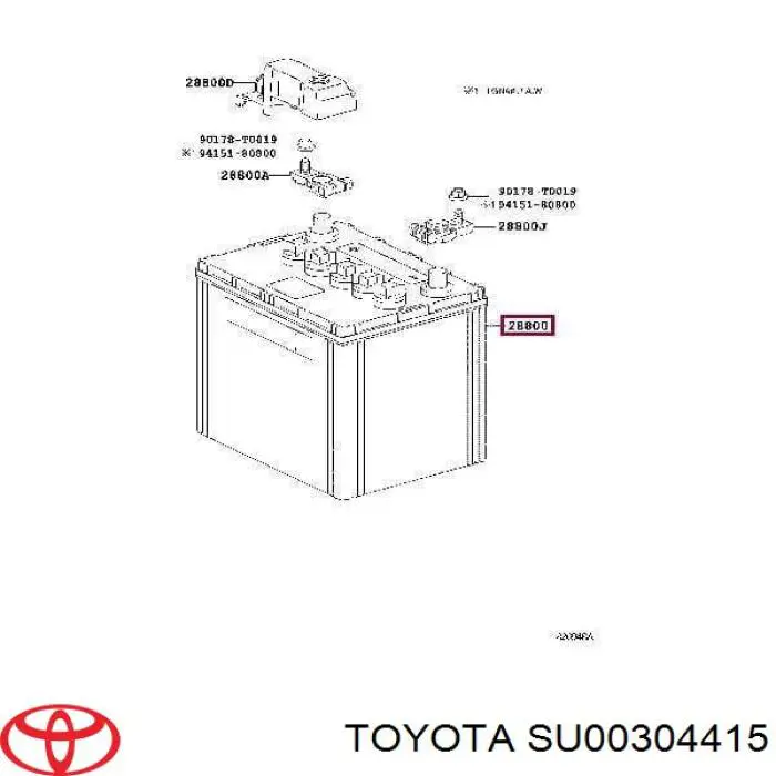 SU00304415 Toyota Batería Start-Stop