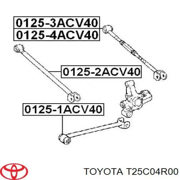 Barra transversal de la suspensión trasera T25C04R00 Toyota