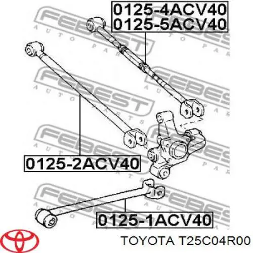 Comprar T25C04R00 Toyota Barra transversal de la suspensión trasera
