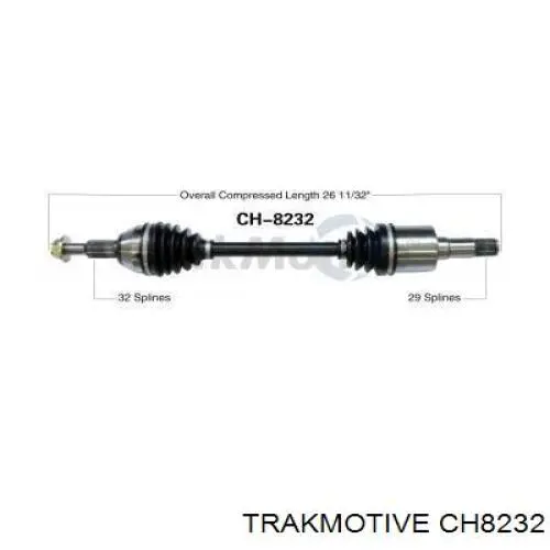 Semieje delantero izquierdo Trakmotive/Surtrack CH8232 precio, desde 130,40 EUR