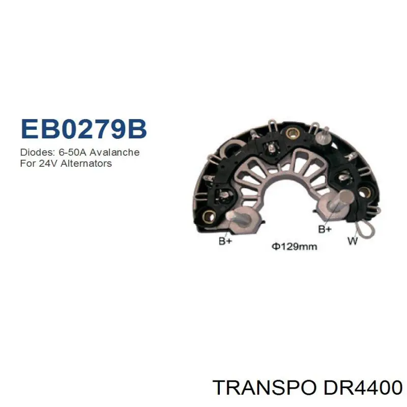 DR4400 Transpo alternador diodo puente rectificador