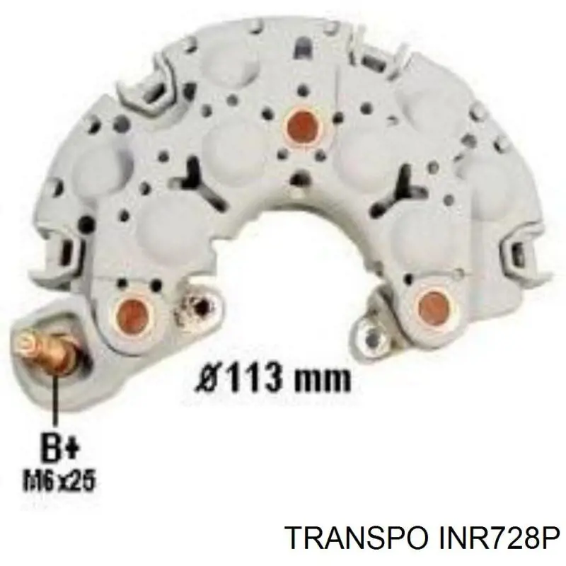 INR728P Transpo puente de diodos, alternador