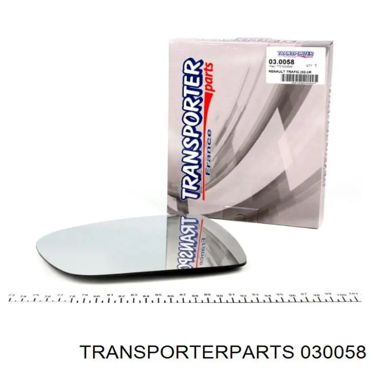 03.0058 Transporterparts cristal de espejo retrovisor exterior derecho