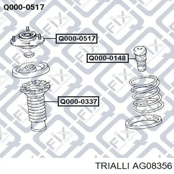 AG08356 Trialli amortiguador delantero derecho